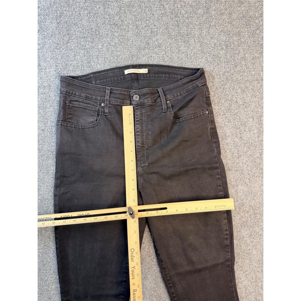 Levis 721 High Rise Skinny Jeans Womens 32x30 Black Stretch Denim Pants 18882-00 - Picture 5 of 9